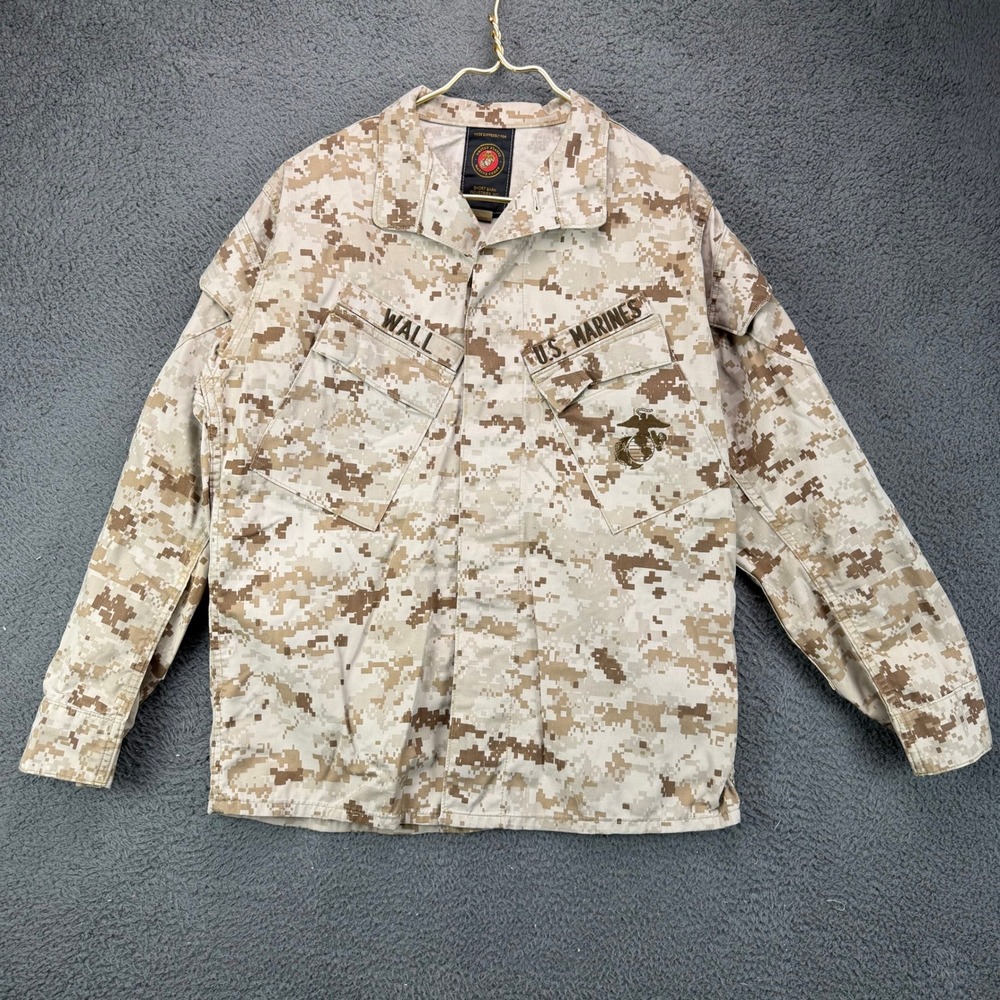 Short Bark Industries USMC MARPAT Desert Camo Combat Utility Shirt Mens Small SS